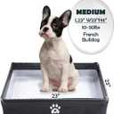 MEEXPAWS Dog Pee Pad Holder Tray Foldable, Puppy Pad Holder Liner Base High Side, Dog Litter Box Indoor for 22x22 Pee Pads, Training Pad Holder Leak-Proof, Potty Pad Holder for Dogs Easy Clean (Medium - 23'' x 23'' x4'', Black)