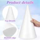 Operitacx 1pcs Foam Cones for Crafts - 13. 5 Inch Solid Polystyrene Foam Cone for DIY Christmas Tree Base, Floral Arrangement, School Projects, Holiday Decorations