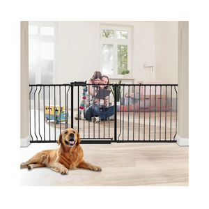 HOOEN 30" Tall Extra Wide Baby Gates for Doorways Stairs 86 to 105 Inch Large Long Pressure Mounted Dog Gates for The House Metal Tension Indoor Child Safety Gates for Kids or Pets