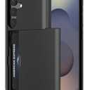 Jiunai for Samsung Galaxy S25 Case, Wallet Card Holder for 2 Cards CC IDs License, Hidden Slide Pocket Protective Wallet Phone Cover Case for Samsung Galaxy S25 6.2'' 2025 Women Men Black