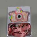 Kids Camera for 3-8 Years Old Toddlers Childrens Boys Girls Selfie Camera 20 MP HD 1080P IPS Screen Dual Digital Toy Camera for Kids Christmas Birthday Gifts with 32Gb Card (Pink White-Unicarn)