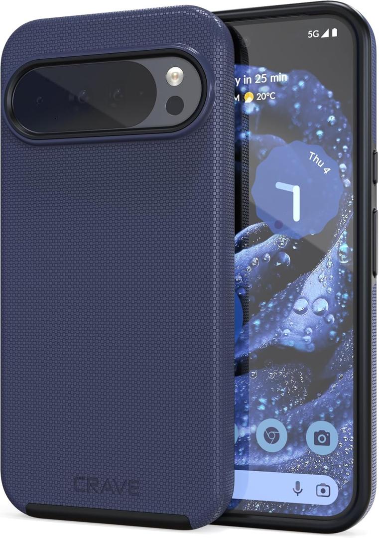 Crave for Google Pixel 10 Pro XL Case, Shockproof Protection Dual Layer Case for Google Pixel 10 Pro XL (6.8 inch) - Navy