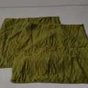 DEZENE 20x20 Moss Green Throw Pillow Cases: 2 Pack Original Striped Velvet Square Decorative Pillow Covers for Farmhouse Couch