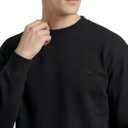 Zylioo Men Tall Sweatshirt Crewneck Pullover Long Fit Soft Casual Sweatshirt Top for Tall Men Daily Wear (Black, XXL)