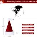 Santa Hat, Santa Hat for Adults, Unisex Velvet Comfort Wine Red Christmas Hats Extra Thicken Classic Plush for Christmas New Year Festive Holiday Party Supplies