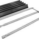 Uniflasy Grill Parts Replacement for Weber Genesis Silver Grill, Genesis Silver B C, Genesis Platinum B C, Weber 900 (Side Control),28 1/8" Stainless Steel Burner,22.5" Porcelain Steel Flavorizer Bars