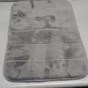 Yimobra Memory Foam Bath Mat, Super Soft Absorbent Bathroom Rug Non Slip, Quick Dry, Machine Washable Floor Carpet for Tub Shower, Home Decor Accessories, 24x17, Grey