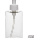  Soap Dispensers, 17 OZ & 10 OZ Refillable Plastic Soap Pump Bottles for Liquid Soap, Shampoo, Body Wash, 2 Pcs, Clear