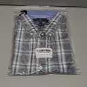 Alimens & Gentle Men's Plaid Button Down Shirts Cotton Long Sleeve Dress Shirts Regular Fit Gingham Shirts (Large, Grey/Green, Plaid)