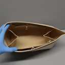 Purse Organizer Insert for Longchamp Le Pliage M Handbag Insert Felt Long Champ Tote Bag Organizer Insert with Cup (Beige, Medium)