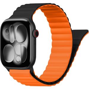 Magnetic Sport Bands for Apple Watch Band 40mm 38mm 41mm 42mm 44mm 45mm 46mm iWatch bands for Women Men,Silicone Loop Strap Wristband for Apple Watch Series 11 10 9 8 7 6 5 4 3 SE 3/2nd Ultra/3/2 49mm