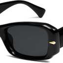 SOJOS Retro Rectangle Polarized Sunglasses Women Men 90s Sunnies UV Protection Womens Mens Sun Glasses SJ2366