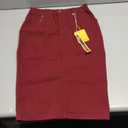 Hybrid & Company Women's Super Comfy Ultra Stretch Skirt Knee Length with Pockets (10)