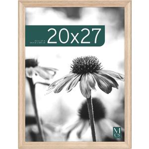 MCS Studio Gallery Classic 20x27 Poster Frame Natural Woodgrain Engineered Wood, Vertical & Horizontal Wall Hanging Large Picture Frame for Photos, Posters & Art Prints (1-Pack)
