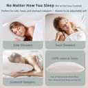 Talatex Talalay Shredded Latex Pillow 100% Natural Premium Pillow with Adjustable Neck Support Area for Back, Stomach or Side Sleepers