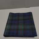 Solino Home Linen Blackwatch Placemats Set of 4-100% Pure Linen Christmas Blue and Green Plaid Placemats 14 x 19 Inch - Handcrafted and Machine Washable