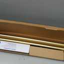 BlastHome Non-Adjustable Luxury Curtain Rods for Windows, 1 Rod Set, 8 foot Fixed Length (Two Rods Connect for a Seamless Look), Brushed Gold