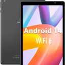 Tablet Android 10 inch, 32GB Storage, Quad-Core, HD IPS Screen, Dual Camera, WiFi, Bluetooth, Tablets with 6000mAh Battery, Type-C (Grey)