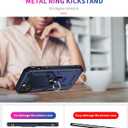 Korecase for iPhone 15 Phone Case with Ring Stand,Military Grade Heavy Duty Protective for iPhone 15 Shockproof Case Blue