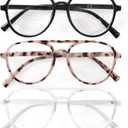 DXYXYO 3 Pack Bifocal Reading Sunglasses for Women Men, Retro Aviator Sun Readers