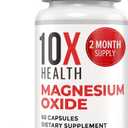 10x Health Magnesium 60ct Capsules Dietary Supplement. Bbd 07/2027