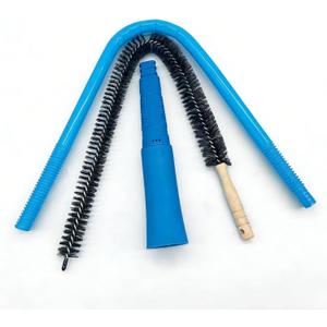 Dryer Lint Vacuum Attachment - Flexible Hose & Brush Cleaner Kit for Dryer Vents, Vacuum Pipes, Appliance Gaps, Universal Multi-Size Adapters Fit Most Vacuums (blue)