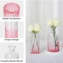 RUCKAE 12 Pack Glass Bud Vases Mini Flower Vase Small Vintage Vases for Centerpiece Table Wedding Decorations Home Decor Party (Gradient Pink)