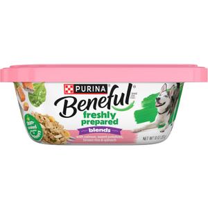 Purina Beneful Freshly Prepared Blends Wet Dog Food With Salmon, Sweet Potatoes, Brown Rice and Spinach - (Pack of 8) 10 oz. Tubs