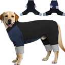 IECOii Quick-Dry 5XL Dog Sunscreen Shirt, UPF50+ UV-Resistant Shirts Summer Easy On Large Dogs, Long Sleeve Pjs Sweatshirt for Indoor Warmth & Outdoor Sun Allergy Protection(XXXXXL, Blueblack)