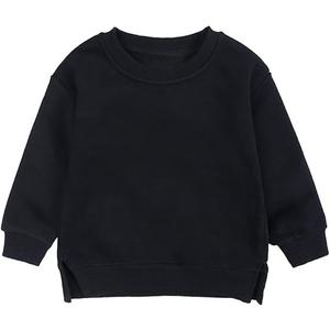 Kids Tales Toddler Baby Boy Girl Long Sleeve Crewneck Pullover Sweatshirt Swea ter Outfits Solid Color Casual Clothes 73