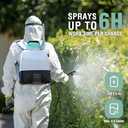HAUSHOF 4 Gallon Backpack Sprayer, Battery Powered Sprayer with 4 Nozzles, 70PSI High-Pressure Battery Sprayer, Extended Battery Life, Wide Mouth Design, Trigger Lock for Weeding, Spraying, Cleaning