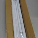 MEXAU Shower Curtain Rod 45-77 Inch White Shower Rod 7/8" Tension Curtain Rod Adjustable Curtain Rods No Drilling Shower Tension Rod Shower Curtain Tension Rod for Bathroom Windows Doorways