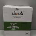LITOPAK 400 Pack 8 oz Disposable Paper Coffee Cups, White Paper Hot Coffee Cups for Party, Picnic, Travel, and Events
