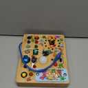 Joyreal Wooden Busy Board with LED Light, Montessori Toddler Toys, Wooden Sensory Board, Toddlers Activity Travel Toys for Boy & Girl Birthday Gift (Forest Theme)