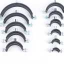 2 PCS Split Ring Pipe Hanger Heavy Duty Adjustable Pipe Bracket Clamp Wall Ceiling Mount Pipe Support ID 6 2/7 Inch(160mm)