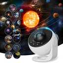 Galaxy Projector Pro for Bedroom, 13 in 1 Planetarium Star Projector with Solar System & Constellation, Night Light for Ceiling - 360° Rotating with Timer, Adjustable Knob, Kids Adults Room Decor