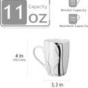 VEWEET Ceramic Coffee Mugs Set of 6, 11 OZ Coffee Cups Set with Handle, White Mugs Set Porcelain Cup Set for Kitchen, Microwave Dishwasher Safe, Series Fiona