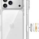 TORRAS Shockproof for iPhone 17 Pro Max Case with Camera Control Button, [12FT Military Grade Drop Protection] Soft Touch & Transparent Slim 17 Pro Max Case with DIY Buttons, Crystal Clear