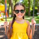 HJSTES Polarized Kids Sunglasses for Girls Boys, 100% UV Protection for Children Sun Glasses, 50MM(Pink Frame/Pink Mirrored+Black Frame/Black Lens)