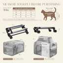 Top-Expandable Dog Carrier with Wheels Pet Window,18x11x11 Airline Approved