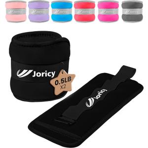 Ankle Weights, Wrist Leg Arm Weights for Women Men Kids with Adjustable Straps, Strength Training Weighted for Yoga, Jogging, Running, Walking, Fitness, Gym Workout - 1LBS Pair (0.5 LB Each Weight),
