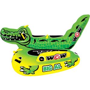 WOW Sports Big Al Alligator Towable Tube - 1-4 Person - Nylon Cover, One
