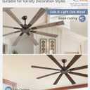 ZMISHIBO 72 Inch Oil Rubbed Bronze Ceiling Fans No Light with Remote, Indoor/Outdoor Farmhouse Ceiling Fan Without Light for Living Room Patio, 6 Speed Reversible Quiet DC Motor, Dual Finish Blades