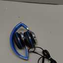 AILIHEN C8 Kids Headphones Wired, On-Ear Headphones with Microphone and Volume Control Foldable Corded Stereo 3.5mm Headset for School Teens Smartphones Chromebook Laptop Tablets Travel (Black Blue) (Medium)