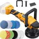 Brushless Cordless Car Buffer Polisher for Car Detailing, 15mm Dual Action, Compatible with DeWalt 20V MAX, 5-Speed Control, Includes 5-inch Polishing Pads (Tool Only, NO Battery / Charger)