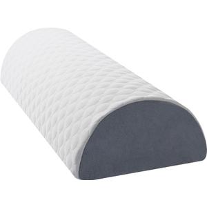 Knee Pillow for Back Sleeping Half Moon Bolster Pillow Wedge Pillow for Back Sleepers Under Knee Pillow for Sleeping on Back Leg Pillow for Neck Pain Relief, 20.5" X 8" X 4.5"