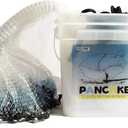 Pancake Cast Net, 10ft Radius, 3/16 in Mesh, 1.25lb Lead, for Bait Fish