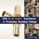 LTWFITTING Brass Barb Tee Fitting 3/8-Inch ID Hose for Water Fuel Boat(Pack of 20)