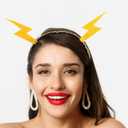 3 x OUNONA Flash Hairband Christmas Flash Headband - Yellow Headband for Women Lightweight Comfortable Party Accessory Perfect for Christmas Gatherings and Cosplay Events - 10.63 X 7.87 Inches