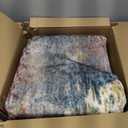 Area Rug for Living Room - 9X12 Modern Washable Soft Large Abstract Rugs, Non-Slip Low Pile Carpet for Bedroom Dining Room Home Office - Blue Gold